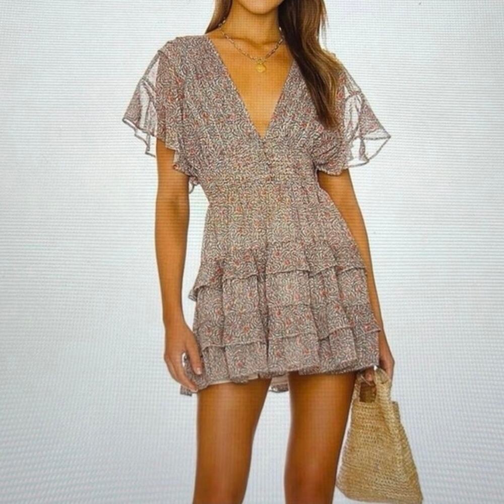 Tularosa TATE Mini Dress in Julian Floral - from Revolve